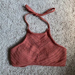 Crochet halter swim top